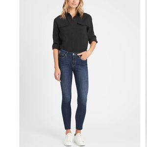 Banana Republic Mid-Rise Skinny Ankle Jean-Raw Hem